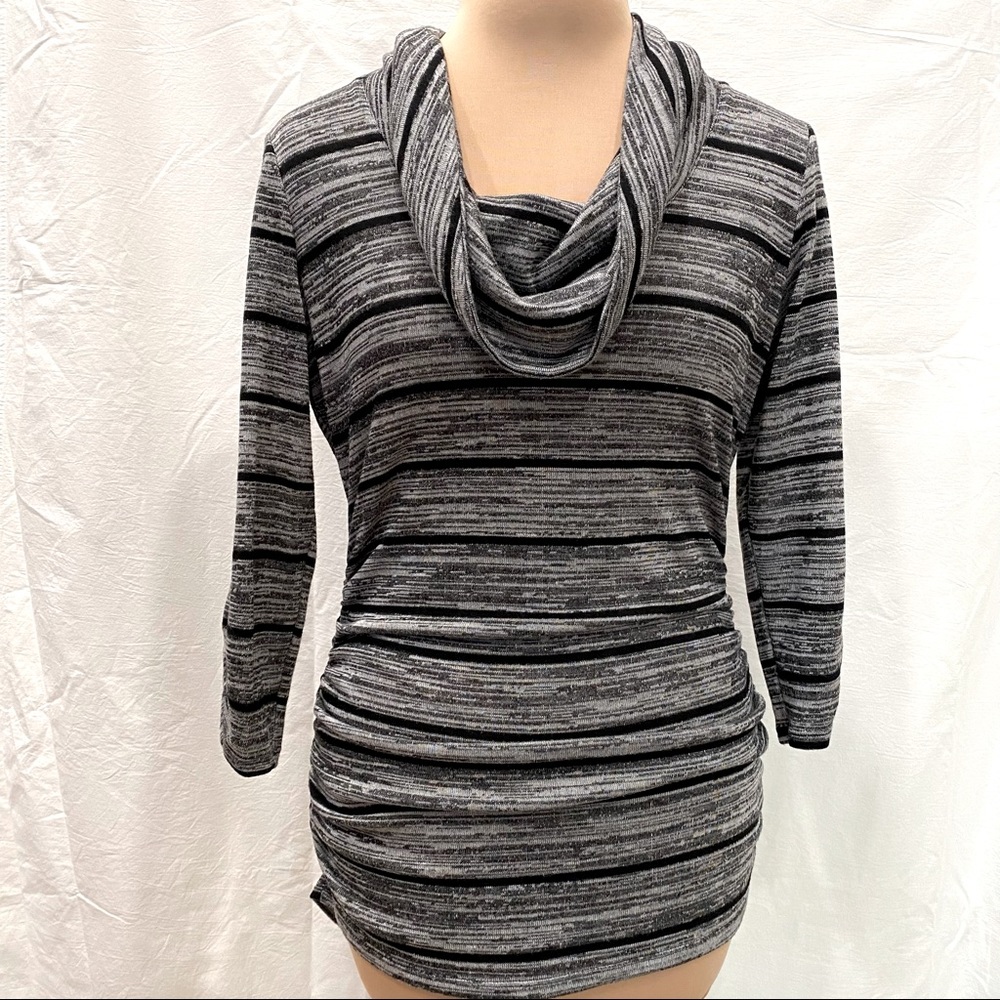 AB Studio - Draped Cowl Neck Top, Medium
